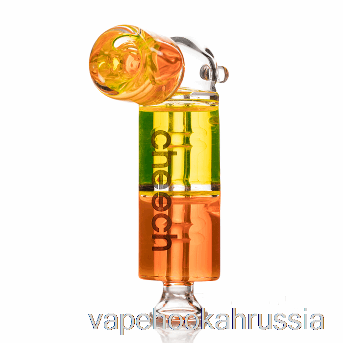 стеклянная трубка для сока для вейпа, двойная замораживаемая ручная трубка, оранжевый/желтый